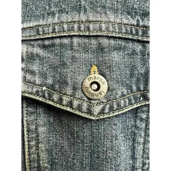 Marsh Landing Jean Sweater Zip Up Jacket Medium - Picture 6 of 8